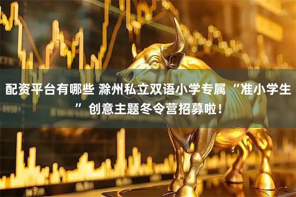 配资平台有哪些 滁州私立双语小学专属 “准小学生” 创意主题冬令营招募啦！